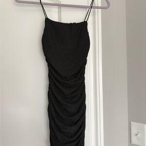 Princess Polly Black Ruched Mini Dress